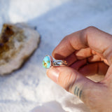 The Crest Ring in Sonoran Mountain Turquoise (Size 8)