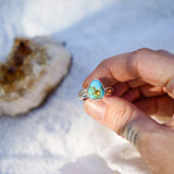 The Crest Ring in Sonoran Mountain Turquoise (Size 8)