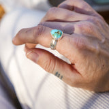 The Crest Ring in Sonoran Mountain Turquoise (Size 8)