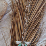 Statement Pendant in White Buffalo & No. 8 Turquoise