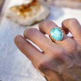 The Ebb & Flow Ring in Kingman Turquoise (Size 7.5)