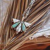 Statement Pendant in White Buffalo & No. 8 Turquoise