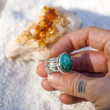 The Ebb & Flow Ring in Royston Turquoise (Size 7.75)