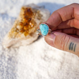 The Crest Ring in Sonoran Mountain Turquoise (Size 7.5)