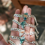 Curb Chain Bracelet in Ocean Jasper