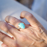 The Crest Ring in Sonoran Mountain Turquoise (Size 7.5)