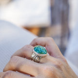 The Ebb & Flow Ring in Royston Turquoise (Size 7)