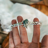 Curb Chain Bracelet in Ocean Jasper