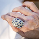 Dalmatian Jasper Ring (Size 9)