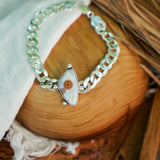 Curb Chain Bracelet in Ocean Jasper