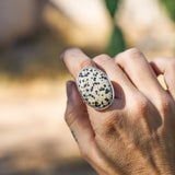 Dalmatian Jasper Ring (Size 9)