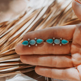 Ear Crawlers in Kingman Turquoise & Larimar