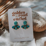 Stud Earrings in Kingman Turquoise