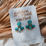 Stud Earrings in Kingman Turquoise