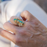 Royston Ribbon Turquoise Ring (Size 6.75)