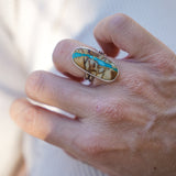 Royston Ribbon Turquoise Ring (Size 6.75)