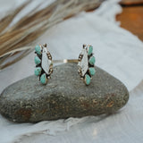 Statement Cuff in White Buffalo & Kingman Turquoise