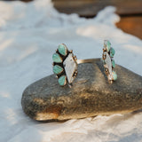 Statement Cuff in White Buffalo & Kingman Turquoise