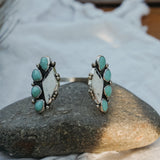 Statement Cuff in White Buffalo & Kingman Turquoise