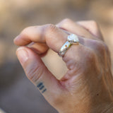 Pearl Heart Ring w/ Citrine (Size 9.5)