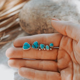 Ear Crawler + Stud Combo in Egyptian Turquoise