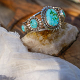 The Flora Cuff in Sonoran Mountain Turquoise