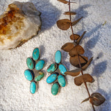 Cluster Earrings in Royston Turquoise