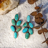 Cluster Earrings in Royston Turquoise