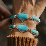 Statement Bracelet in Campitos & Hubei Turquoise