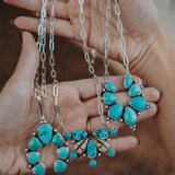 Statement Necklace in Kingman Turquoise