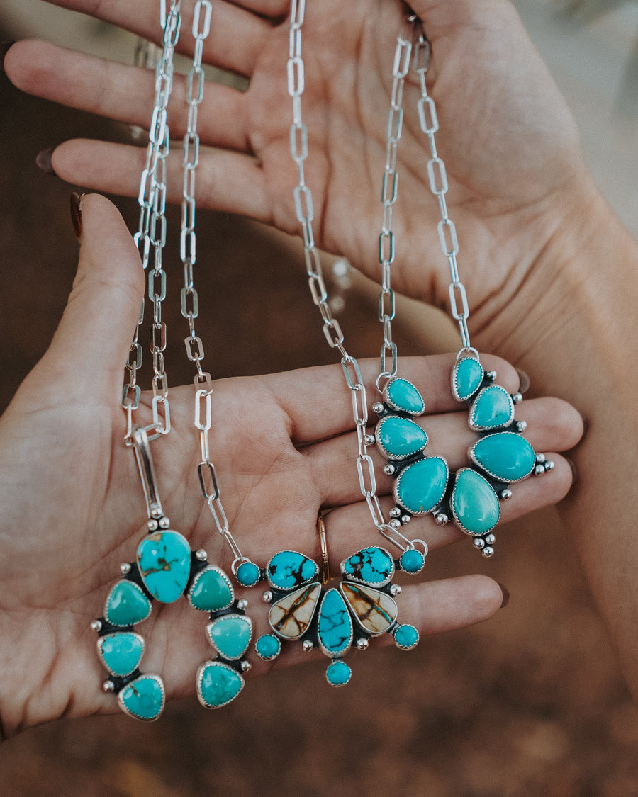 Statement Necklace in Kingman Turquoise
