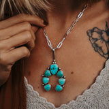 Statement Pendant in Kingman and Sonoran Mountain Turquoise