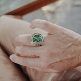 Statement Ring in Blackjack Turquoise (Size 8)