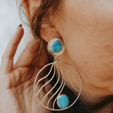 Earrings in Egyptian Turquoise