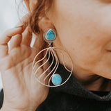 Earrings in Egyptian Turquoise