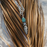 The Chrysalis Necklace in Dendritic Agate, Hubei Turquoise, & Boulder Opal Doublet