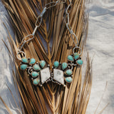 Statement Choker in White Buffalo & Kingman Turquoise