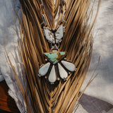 Statement Necklace in White Buffalo & Tyrone Turquoise