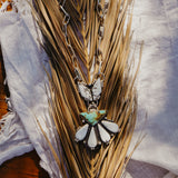 Statement Necklace in White Buffalo & Tyrone Turquoise