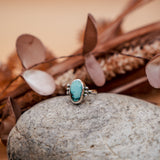 Ellipsis Ring in Golden Hills Turquoise (Size 5.25)