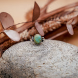 Ellipsis Ring in Blackjack Turquoise (Size 7.5)