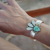 Monsoon Cuffs in Moonstone & Tyrone Turquoise