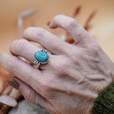 Ellipsis Ring in Egyptian Turquoise (Size 9)