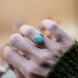 Ellipsis Ring in Egyptian Turquoise (Size 7)