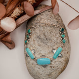 Statement Bracelet in Campitos & Hubei Turquoise