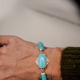 Statement Bracelet in Campitos & Hubei Turquoise