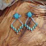 Stud Earrings in Campitos & Hubei Turquoise