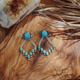 Stud Earrings in Campitos & Hubei Turquoise