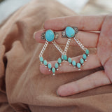 Stud Earrings in Campitos & Hubei Turquoise