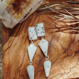 Drip Earrings in White Buffalo